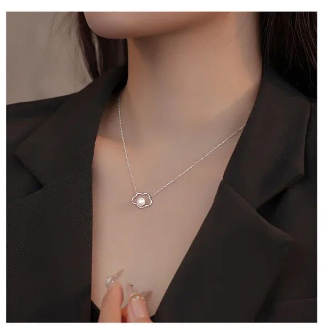 508Ab【上品】ネックレス雲高級感淡水真珠S925銀プラチナ仕上げ 508Ab【上品】ネックレス雲高級感淡水真珠S925銀プラチナ仕上げ